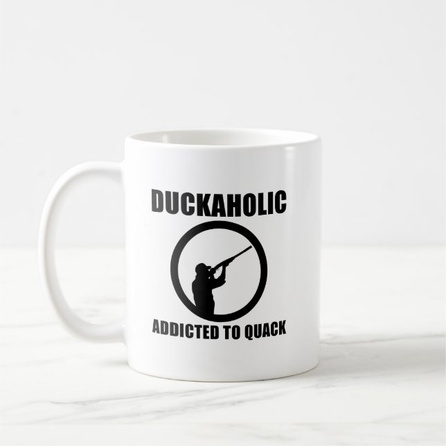 Duckaholic Funny Hunting Mug (Left)