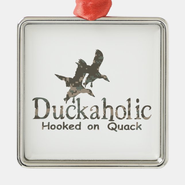 DUCKAHOLIC METAL TREE DECORATION (Front)