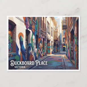 Duckboard Place Melbourne Australia Postcard