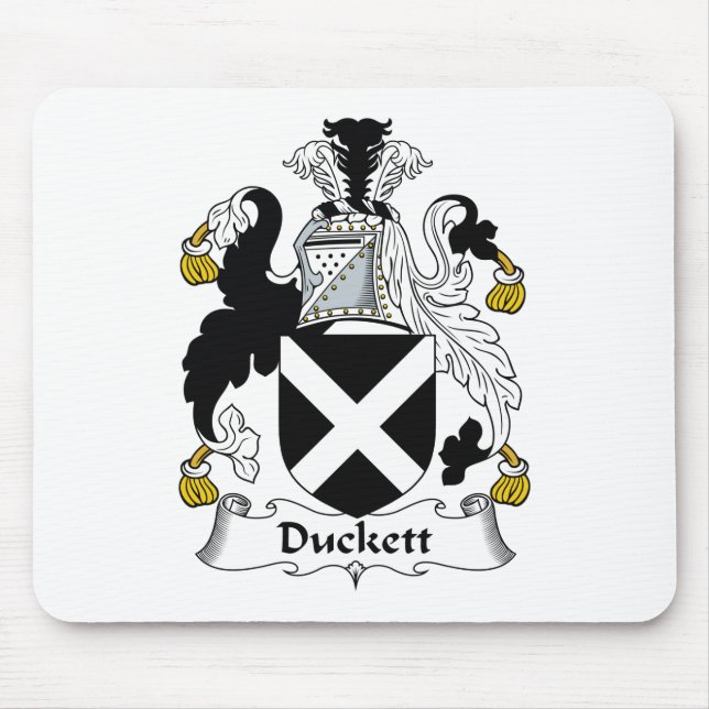 Duckett Family Crest Mouse Mat (Front)