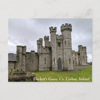 Duckett's Grove Mansion ruins, Co. Carlow, Ireland Holiday Postcard
