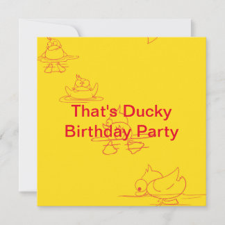 Duckie Birthday Invitation