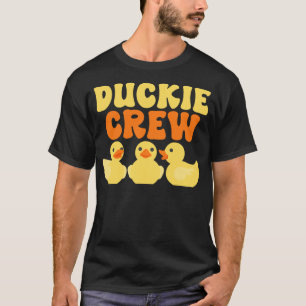 Duckie Crew Funny Yellow Rubber Duck Cute Animal L T-Shirt