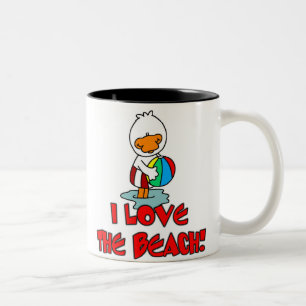 Duckie Love the Beach Two-Tone Coffee Mug