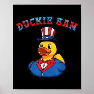 Duckie Sam Patriotic Cruise Duck Uncle Sam Cruise Poster