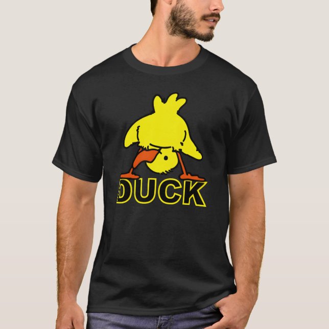 Ducking Duck Funny Mens and Womensshirt retro T-Shirt (Front)