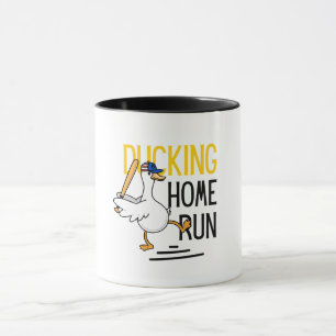 Ducking Funny Baseball Duck  Mug