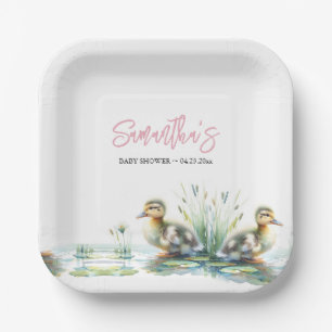 Duckling Baby Shower Disposable Paper Plate
