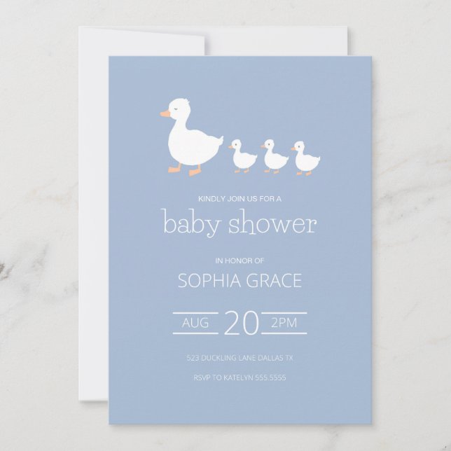 Duckling Baby Shower Invitation (Front)