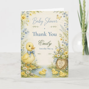 Duckling Baby Shower Thank You Card