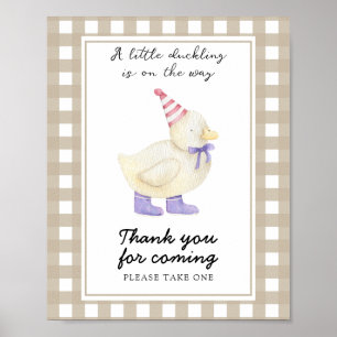 Duckling baby shower - Thank you for coming Poster