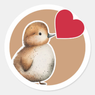 Duckling Classic Round Sticker