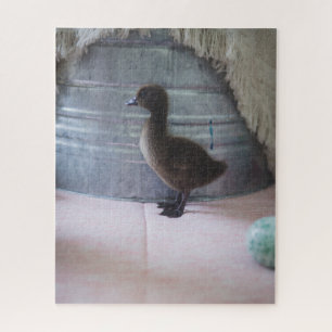 Duckling, Dark Brown Baby Duck Jigsaw Puzzle