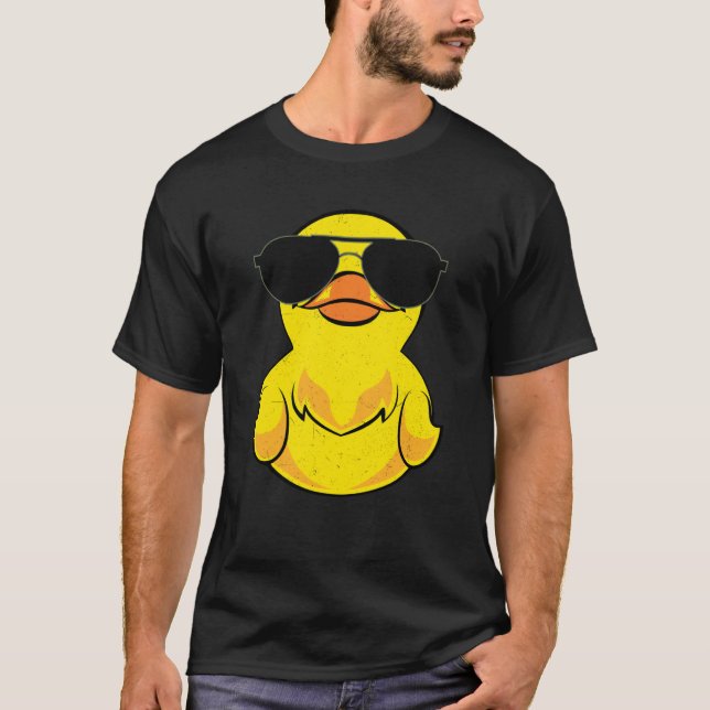 Duckling Duckie Sunglasses Ducky Rubber Duck T-Shirt (Front)