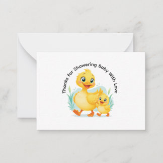 Duckling Duo of Happiness Thank You Card