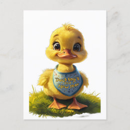 Duckling first new year postcard