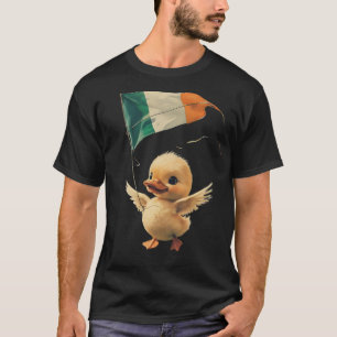 Duckling Flying an Irish Flag Kite T-Shirt