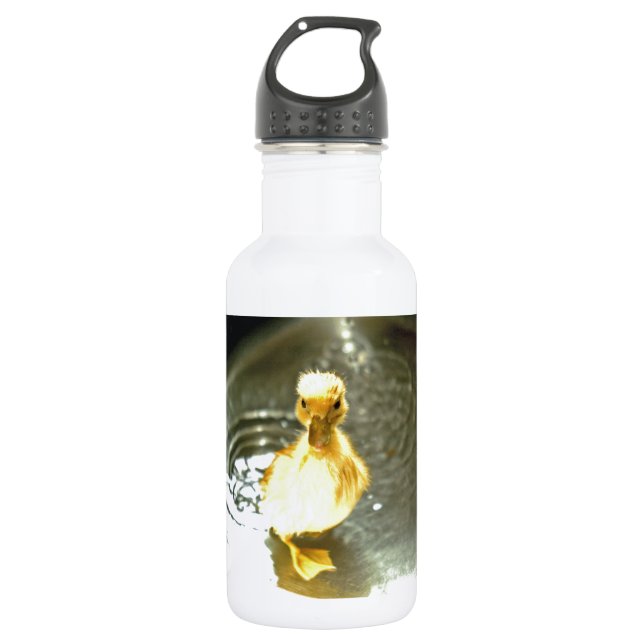 Duckling has a bath. 532 ml water bottle (Front)