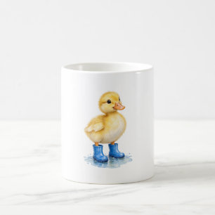 Duckling in Blue Rain Boots Coffee Mug