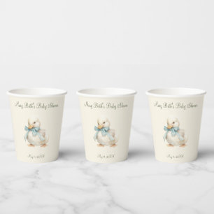 Duckling with Ribbon Baby Shower Paper Napkin Cups