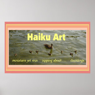 Ducklings Haiku Art Print