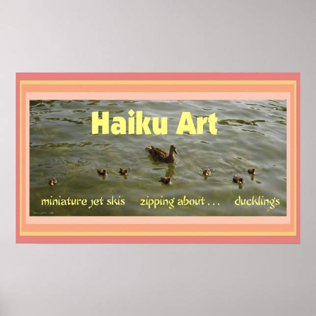 Ducklings Haiku Art Print (Front)