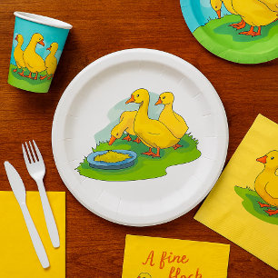 Ducklings Paper Plate