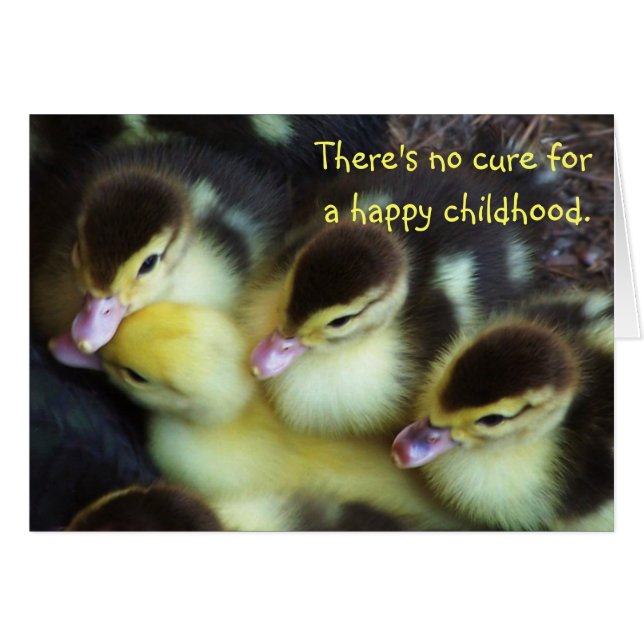 Ducklings "Thanks, Mum" Mother's Day Card (Front Horizontal)