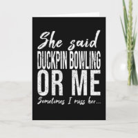 Duckpin bowling funny gift idea