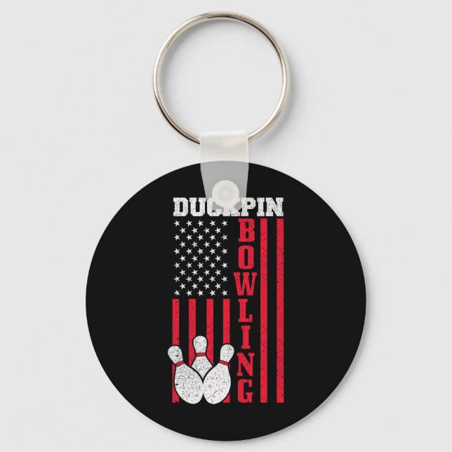 Duckpin Bowling  Key Ring (Front)
