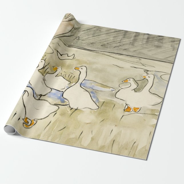 Ducks (1873–1917) Theo van Hoytema GIFT WRAPPING Wrapping Paper (Unrolled)