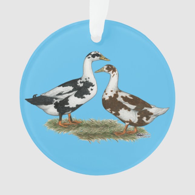 Ducks Ancona Pair Ornament (Front)