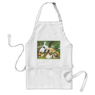 Ducks and swan birds standard apron