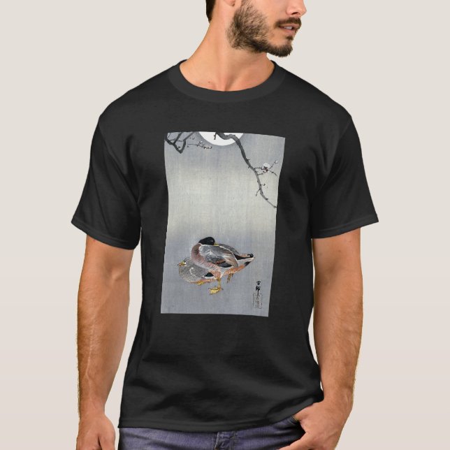 Ducks at Full Moon by Ohara Koson T-Shirt (Front)
