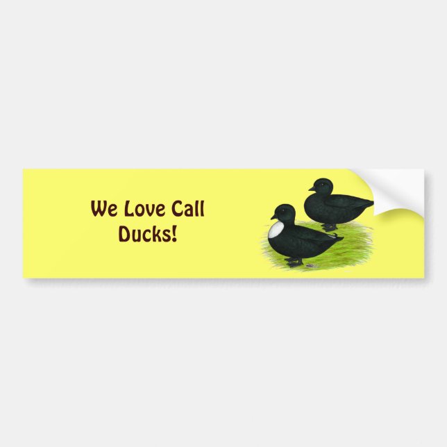 Ducks:  Black Calls Bumper Sticker (Front)