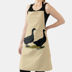 Ducks:  Black Cayugas Apron