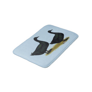 Ducks: Black Cayugas Bath Mat