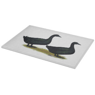 Ducks:  Black Cayugas Cutting Board