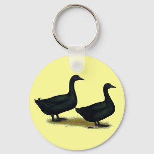 Ducks:  Black Cayugas Key Ring