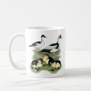 Ducks Black Pied Muscovy Family Coffee Mug