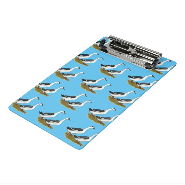 Ducks:  Blue Magpies Mini Clipboard (Angled3)