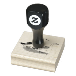 Ducks:  Blue Magpies Rubber Stamp