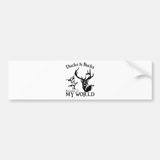 DUCKS & BUCKS BUMPER STICKER (Front)