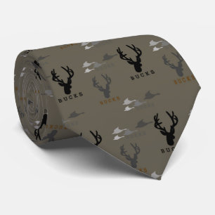 ducks & bucks Duck & Deer Hunting Pattern Necktie