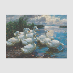 Ducks by a Lake by Alexander Koester Tissue Paper