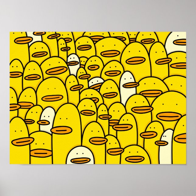 Ducks Doddle Art Poster (Front)