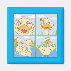 Ducks Doing Cute Things : LOVE Magnet