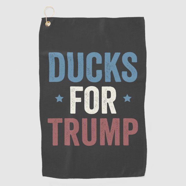Ducks For Trump Vance Election 2024 Golf Towel (Front)