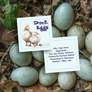 Ducks Fresh Eggs Farm Themed Square  Calling Card