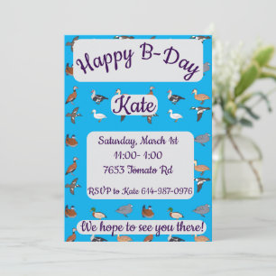 Ducks Happy Birthday Invitation